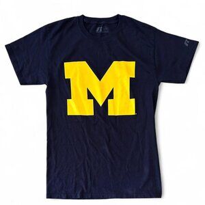 University of Michigan College Wolverines Shirt Letter M Men's Size Small